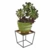14" Small Indoor Outdoor Arne Plant Stand with Copper Tray Black Powder Coat Finish - Achla Designs -Cheap Planters Store unnamed file 8162
