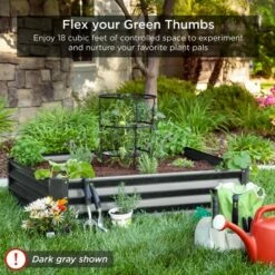 Best Choice Products 6x3x1ft Outdoor Metal Raised Garden Bed for Vegetables, Flowers, Herbs, Plants -Cheap Planters Store unnamed file 817