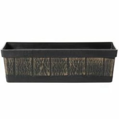 Gardenised Outdoor and Indoor Rectangle Trough Plastic Planter Box, Vegetables or Flower Planting Pot, Brown Small -Cheap Planters Store unnamed file 8172