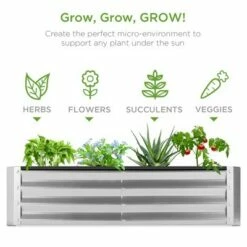 Best Choice Products 6x3x1ft Outdoor Metal Raised Garden Bed for Vegetables, Flowers, Herbs, Plants -Cheap Planters Store unnamed file 818