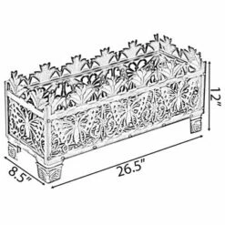 Gardenised Outdoor Living Butterfly Rectangle Plant Stand, Flower Planting Pot, Antique Green -Cheap Planters Store unnamed file 8192