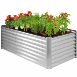 Best Choice Products 6x3x2ft Outdoor Metal Raised Garden Bed, Planter Box for Vegetables, Flowers, Herbs -Cheap Planters Store unnamed file 82