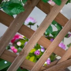 Outsunny 2-Tier Wooden Garden Elevated Plant Stand Display Free Standing Flower Pot Rack with Climbing Vine Trellis for the Backyard -Cheap Planters Store unnamed file 8202