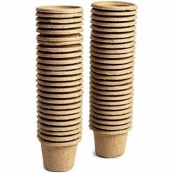 Juvale 50 Pack Round Seed Starter Peat Pots Biodegradable Seedling Tray with Plant Labels, 4.3 x 3.2 in -Cheap Planters Store unnamed file 8250