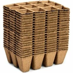 Juvale 20 Pack Peat Starter Pots with Plastic Plant Labels and Widger Dibbers, 6.4 x 4.55 x 2 in -Cheap Planters Store unnamed file 8269