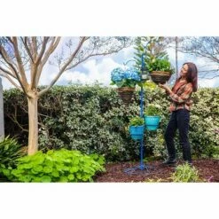 Yard Butler IYT-5PUR Indoor Outdoor 84 Inch Tall Gardening Yard Tree with 3 Shepherds Hooks and 2 Flower Pot Rings for 7 Inch Planters, Purple -Cheap Planters Store unnamed file 8284