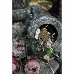 3R Studios Set of 3 Black Metal Urns