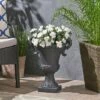 19.25" Delphine Lightweight Concrete Patio Urn Planter Black - Christopher Knight Home -Cheap Planters Store unnamed file 8349
