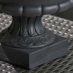 8.5" Stefano Lightweight Concrete Patio Urn Planter Black - Christopher Knight Home -Cheap Planters Store unnamed file 8368