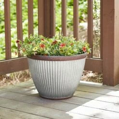 Southern Patio HDR-046868 20.5 Inch Diameter Rustic Resin Indoor Outdoor Garden Planter Urn Pot for Flowers, Herbs, and Flowers -Cheap Planters Store unnamed file 8377