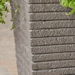 16" Jude Lightweight Concrete Tapered Square Patio Urn Planter Gray - Christopher Knight Home -Cheap Planters Store unnamed file 8384