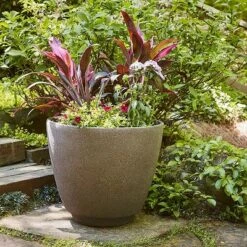 Southern Patio RMT2004GB Metro 20 Inch Diameter Brown Resin Indoor Outdoor Garden Planter Urn Pot for Flowers, Herbs, Vegetables, and Plants -Cheap Planters Store unnamed file 8392