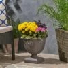 13" Simba Lightweight Concrete Patio Urn Planter Gray - Christopher Knight Home -Cheap Planters Store unnamed file 8417