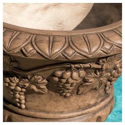21" Roman Cast Stone Patio Urn - Christopher Knight Home 4 21" Roman Cast Stone Patio Urn - Christopher Knight Home - Image 2