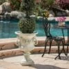24" Buena Vista Cast Stone Patio Urn Planter White - Christopher Knight Home 2 24" Buena Vista Cast Stone Patio Urn Planter White - Christopher Knight Home -Cheap Planters Store unnamed file 8438