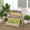 Outsunny Raised Garden Bed, Freestanding Planter Stand with 5 Planting Boxes and 4 Hooks, Good for Herbs, Flowers, or Vegetables in Patio Balcony Indoor Outdoor