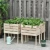 Outsunny 4PCS Wooden Planter Raised Garden Beds Kits Elevated Garden Beds for Flowers Vegetables, Outdoor Indoor Planting Box Container -Cheap Planters Store unnamed file 881