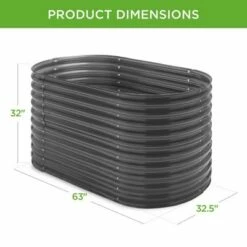 Best Choice Products 63in Oval Metal Raised Garden Bed, Customizable Outdoor Planter for Gardening, Plants -Cheap Planters Store unnamed file 891