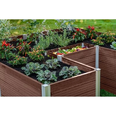22" Vinyl Urbana Keyhole Raised Garden Bed Espresso - Vita 4 22" Vinyl Urbana Keyhole Raised Garden Bed Espresso - Vita - Image 2