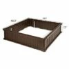 Costway 4 Pcs 48.5'' Raised Garden Bed Square Plant Box Planter Flower Vegetable Brown -Cheap Planters Store unnamed file 916