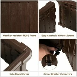 Costway 4 Pcs 48.5'' Raised Garden Bed Square Plant Box Planter Flower Vegetable Brown 19 Costway 4 Pcs 48.5'' Raised Garden Bed Square Plant Box Planter Flower Vegetable Brown -Cheap Planters Store unnamed file 924