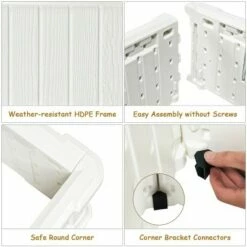 Costway 4 Pcs 48.5'' Raised Garden Bed Square Plant Box Planter Flower Vegetable White 16 Costway 4 Pcs 48.5'' Raised Garden Bed Square Plant Box Planter Flower Vegetable White -Cheap Planters Store unnamed file 931