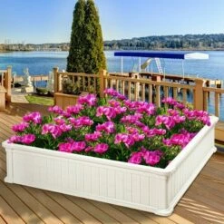 Costway 4 Pcs 48.5'' Raised Garden Bed Square Plant Box Planter Flower Vegetable White 18 Costway 4 Pcs 48.5'' Raised Garden Bed Square Plant Box Planter Flower Vegetable White -Cheap Planters Store unnamed file 933