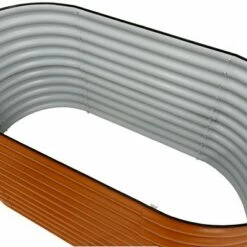 Sunnydaze Decor Sunnydaze Large Oval Steel Raised Garden Bed - Stand-Up Height - 79" W x 32" H - Brown -Cheap Planters Store unnamed file 94