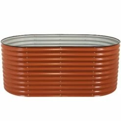 Sunnydaze Decor Sunnydaze Large Oval Steel Raised Garden Bed - Stand-Up Height - 79" W x 32" H - Brown -Cheap Planters Store unnamed file 95