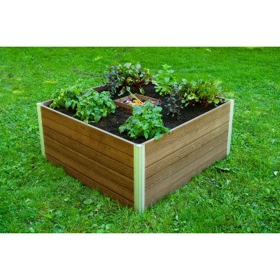 Urbana Keyhole Garden Square Planter Espresso - Vita 3 Urbana Keyhole Garden Square Planter Espresso - Vita